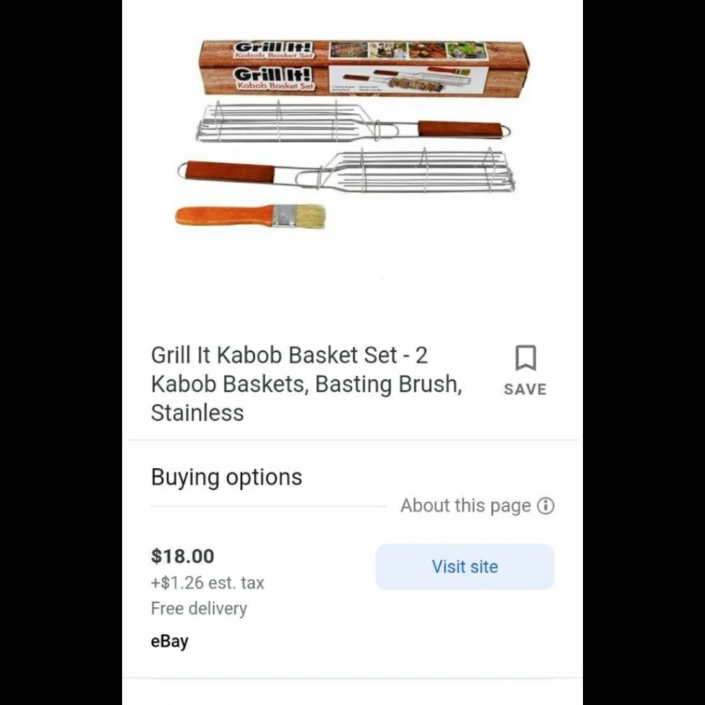 Grill It Kabob Basket Set